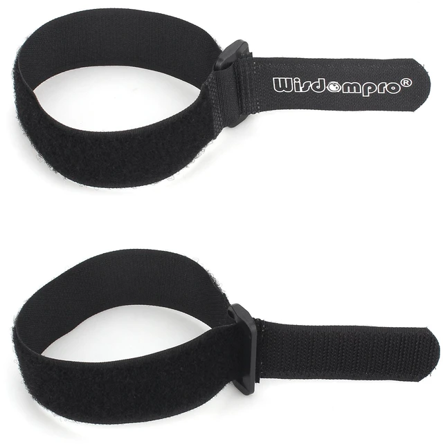 Alt view image 2 of 7 - 12 Pack 1 x 12 Inch Long Hook and Loop Tie Down Straps Heavy Duty Durable Nylon, Reusable, Large, Wide, Black, Functional Adjustable Fastening Cinch Strap Cable Cord for Home, Office, Outdoor