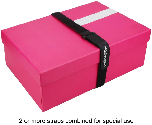 Alt view image 7 of 7 - 12 Pack 1 x 12 Inch Long Hook and Loop Tie Down Straps Heavy Duty Durable Nylon, Reusable, Large, Wide, Black, Functional Adjustable Fastening Cinch Strap Cable Cord for Home, Office, Outdoor