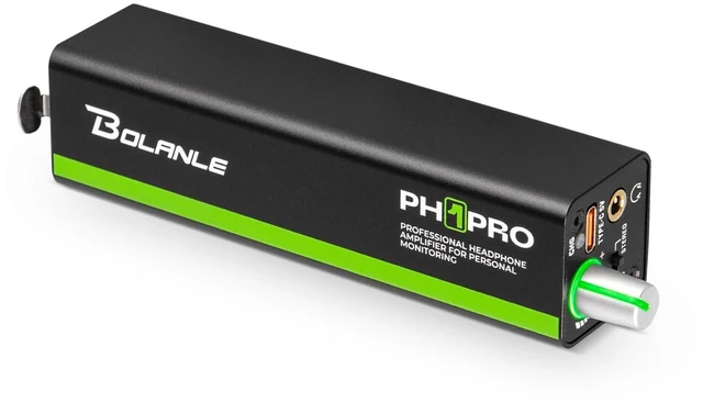 Main image of PH1 PRO in-Ear Monitor Amplifier 25H Battery XLR/TRS Musicians Live Built-in 1000mAh rechargeable battery delivers up to 25 hours of continuous stage or rehearsal use
