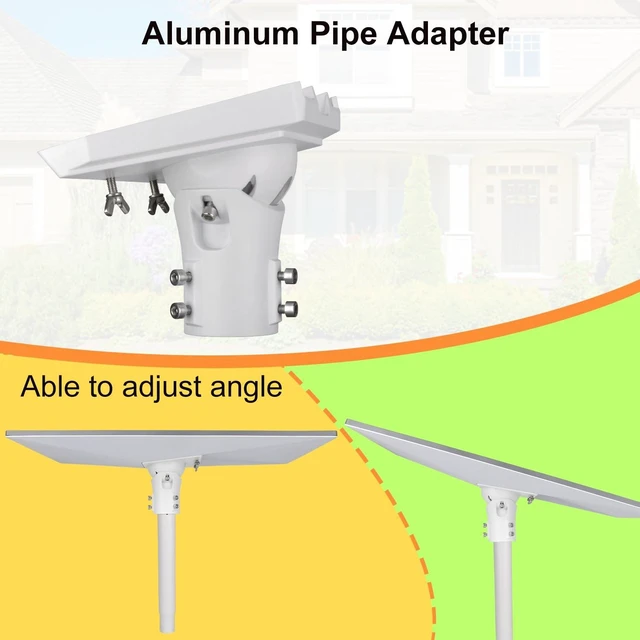Alt view image 4 of 7 - Adjustable Pole Mount for Starlink Standard 4/4X/Gen 3 Dish,White Pole Mounting Kit for Starlink Standard Dish V3,Standard 4/4X Dish,Wall Mount Bracket with Multiple Adjustment Capabilities