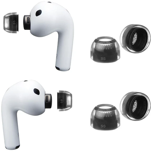 Main image of Crystal AirPods Pro 3 Ear Tips, Secure-Fit Silicone Replacement Tips Grippy Surface for Active Lifestyle, Hypoallergenic Silicone, Compatible with Airpods Pro 3