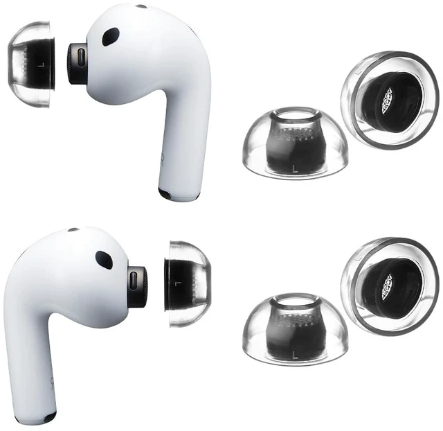 Main image of Crystal AirPods Pro 3 Ear Tips, Secure-Fit Silicone Replacement Tips Grippy Surface for Active Lifestyle, Hypoallergenic Silicone, Compatible with Airpods Pro 3