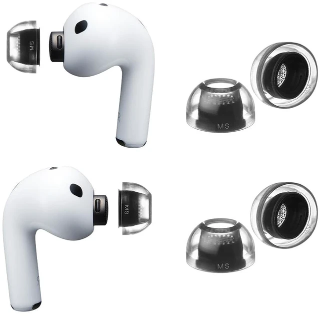 Main image of Crystal AirPods Pro 3 Ear Tips, Secure-Fit Silicone Replacement Tips Grippy Surface for Active Lifestyle, Hypoallergenic Silicone, Compatible with Airpods Pro 3