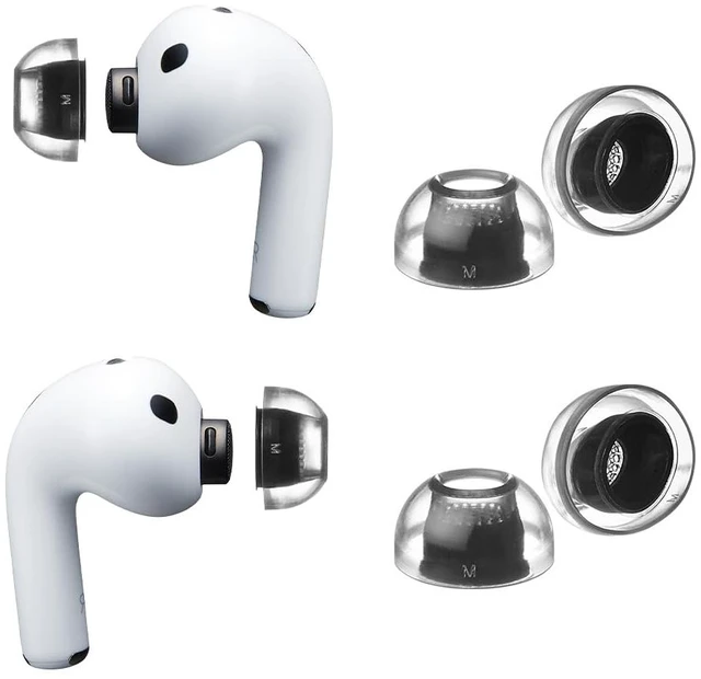 Main image of Crystal AirPods Pro 3 Ear Tips, Secure-Fit Silicone Replacement Tips Grippy Surface for Active Lifestyle, Hypoallergenic Silicone, Compatible with Airpods Pro 3