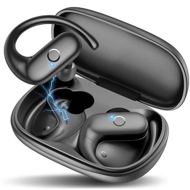 Main image of Wireless Earbuds Bluetooth Headphones Sport,Over Ear Buds with Deep Bass Sound,60Hr Playtime Earphones Redesigned Comfort Fit with Earhooks for Running,Meeting,Workout-Black