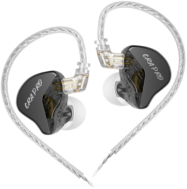 Main image of CRA PRO in Ear Monitor Headphones, Ultra-Thin DLC Diaphragm Dynamic Driver Gaming Earbuds, Clear Sound & Deep Bass, IEMS for Singer Musicians Drummers DJ
