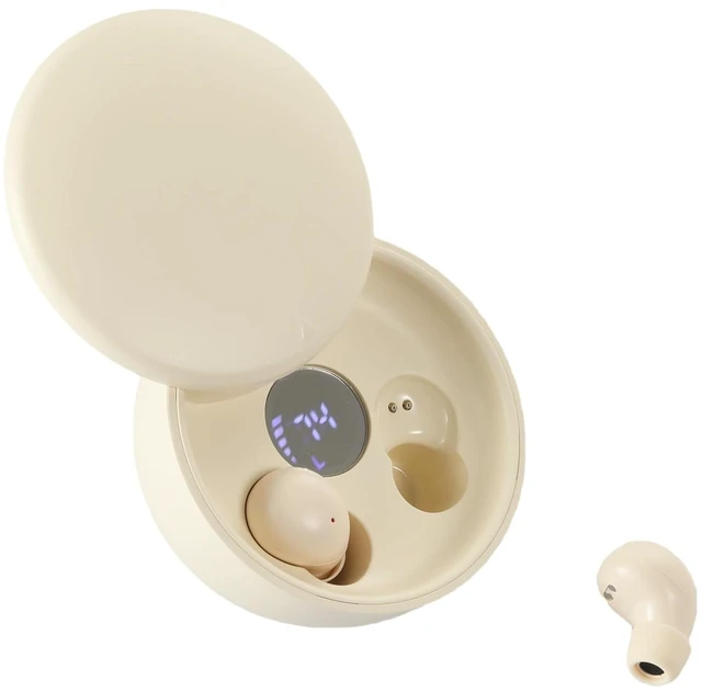 Main image of Mini Invisible Bluetooth Earbuds, Wireless for Small Ears (Beige) SK26 tiny hidden ear buds with premium sound quality, one-step auto pairing, lightweight low-profile fit for all-day wear