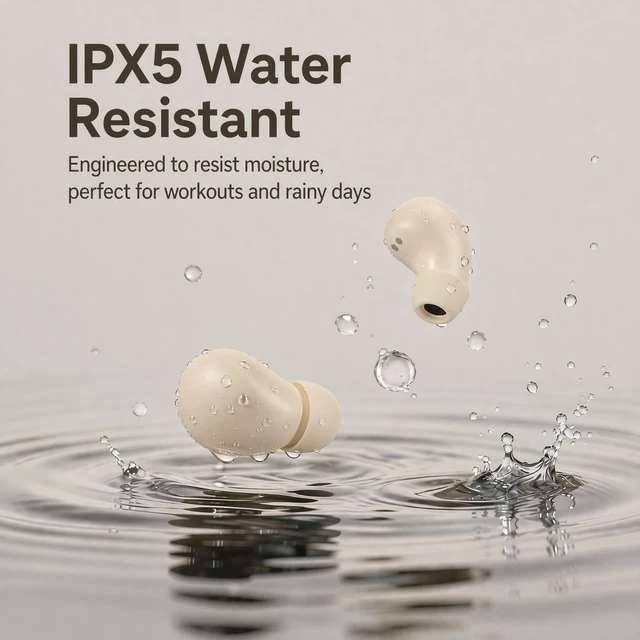 Alt view image 6 of 7 - Mini Invisible Bluetooth Earbuds, Wireless for Small Ears (Beige) SK26 tiny hidden ear buds with premium sound quality, one-step auto pairing, lightweight low-profile fit for all-day wear