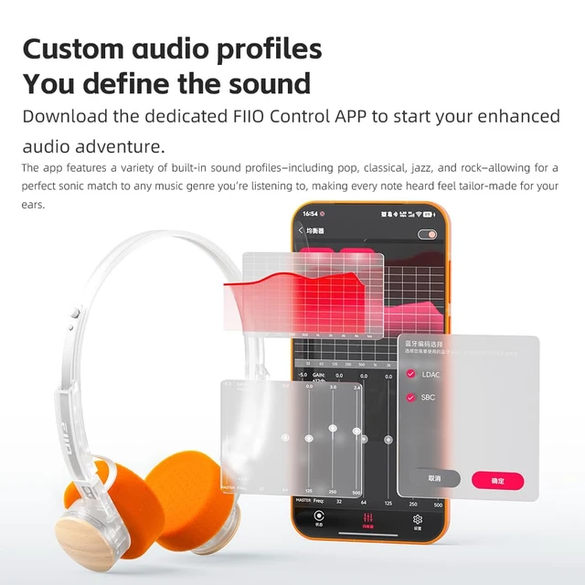 Alt view image 7 of 7 - EH11 Retro On-Ear Bluetooth Headphones, LDAC Hi-Res Wireless, Lightweight 92g, 30H Playtime, Dual Device Connection, App EQ & Gaming Mode, Built-in Mic (Burgundy)