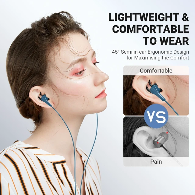 Alt view image 4 of 7 - USB C Headphones Wired for iPhone 17 Air 16 15 18 Pro Max Duo Plus, Blue Type C Earphone with Mic Stereo Volume Magnet USBC Wired Earbud for Samsung Galaxy S26 S25 S24 Ultra S23 Fe S22 Flip/Pixel 11