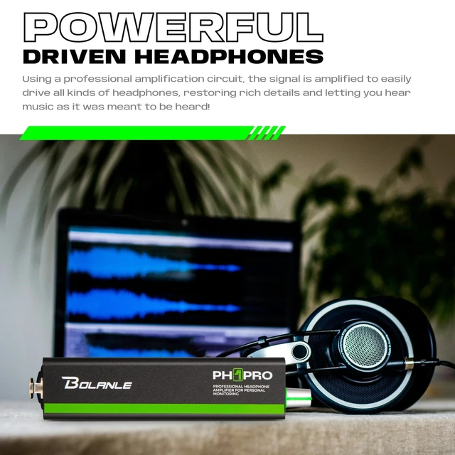 Alt view image 6 of 7 - PH1 PRO in-Ear Monitor Amplifier 25H Battery XLR/TRS Musicians Live Built-in 1000mAh rechargeable battery delivers up to 25 hours of continuous stage or rehearsal use