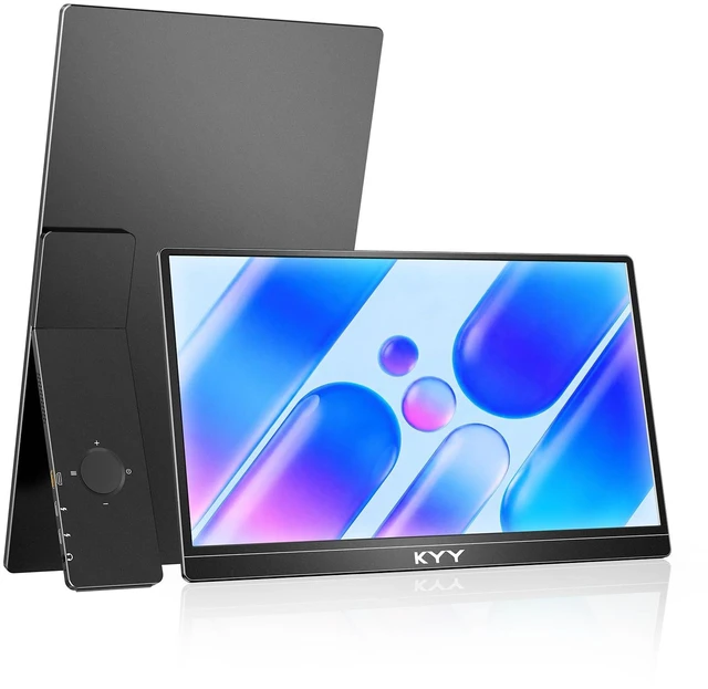 Main image of Portable Monitor 15.6'' Laptop Screen Extender w/180° Rotation Stand 1080P Ultra-Slim Travel Monitor w/Dual Speakers, USB-C HDMI Portable Screen for Laptop Mac Phone Xbox Ps5 Switch