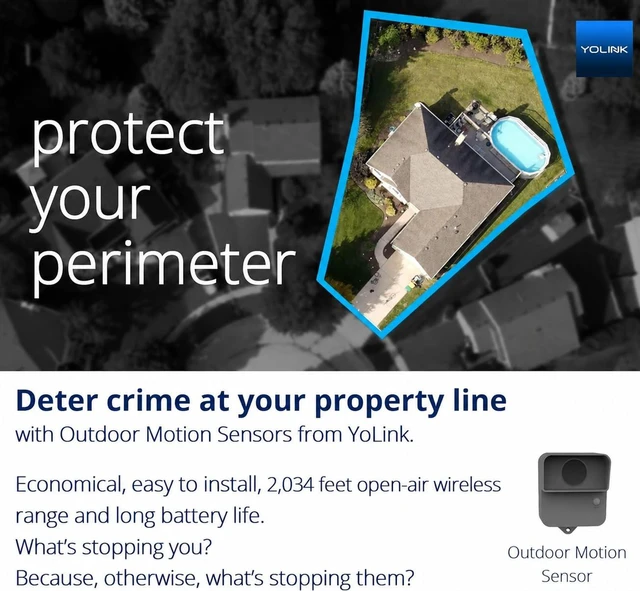 Alt view image 5 of 7 - Outdoor Motion Sensor for Driveway Alerts, YS7805 Driveway Motion Alerts, Adjustable Sensitivity, Up to 5-Year Battery Life, LoRa Protocol Up to 2034 Feet, Hub Required