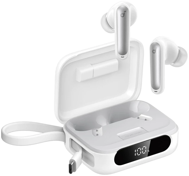 Main image of P41i by Anker Adaptive Noise Cancelling Earbuds with Portable Charging, Built-in Lightning Adapter, 192H with Case, 6-Mic AI Clear Calls, IPX5 Wireless Bluetooth Earbuds