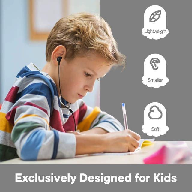 Alt view image 7 of 7 - Bulk Earbuds Headphones 50 Pack for Classroom Kids, Wholesale Durable Earphones Perfect for K12 Schools Students Kindergarten Children Gift and Adult (HY400 Black)
