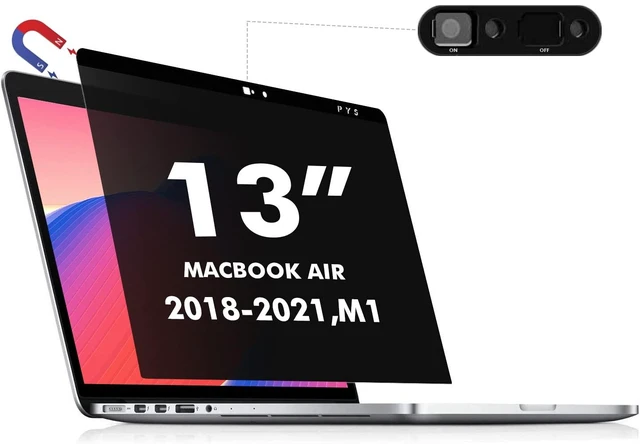 Main image of macbook air 13 inch privacy screen Compatible with MacBook Air 13.3'(Released in 2018-2021: A1932,A2179,A2337)-Anti GlareWebcam Cover SliderProvide Privacy, Ultra SlimEasy On