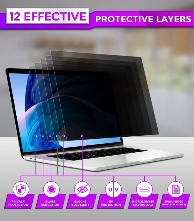 Alt view image 5 of 7 - macbook air 13 inch privacy screen Compatible with MacBook Air 13.3'(Released in 2018-2021: A1932,A2179,A2337)-Anti GlareWebcam Cover SliderProvide Privacy, Ultra SlimEasy On