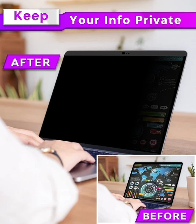 Alt view image 6 of 7 - macbook air 13 inch privacy screen Compatible with MacBook Air 13.3'(Released in 2018-2021: A1932,A2179,A2337)-Anti GlareWebcam Cover SliderProvide Privacy, Ultra SlimEasy On