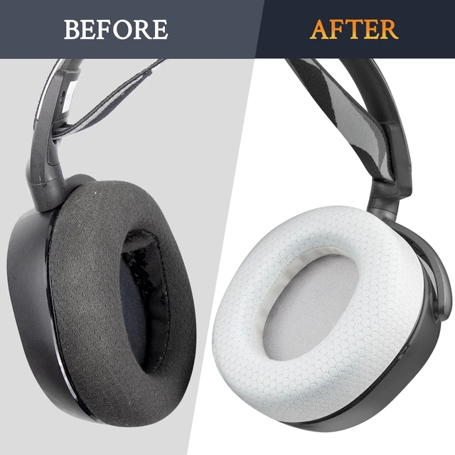 Alt view image 6 of 7 - Earpads for SteelSeries Arctis 7/9/5/3/1 (Not Fit Nova) - White Also for Arctis 7/7+/7P/7X, Arctis Pro, Arctis 9/9X, Arctis 5/3/1, Arctis Prime - Ear Pads Cushions Replacement