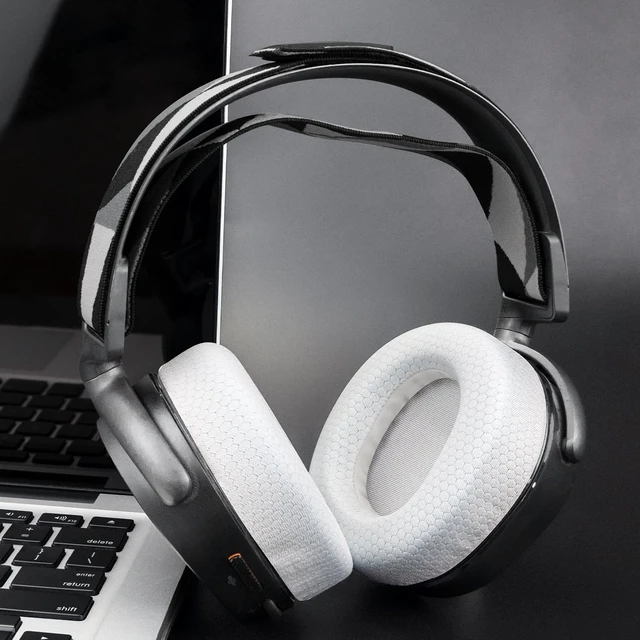 Alt view image 7 of 7 - Earpads for SteelSeries Arctis 7/9/5/3/1 (Not Fit Nova) - White Also for Arctis 7/7+/7P/7X, Arctis Pro, Arctis 9/9X, Arctis 5/3/1, Arctis Prime - Ear Pads Cushions Replacement