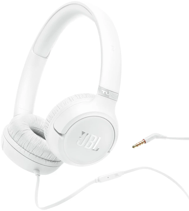 Main image of Tune 530 Wired - Wired On-Ear Headphones - White Pure Bass Sound, 3.5mm Connection, Lightweight + foldable, flat cable