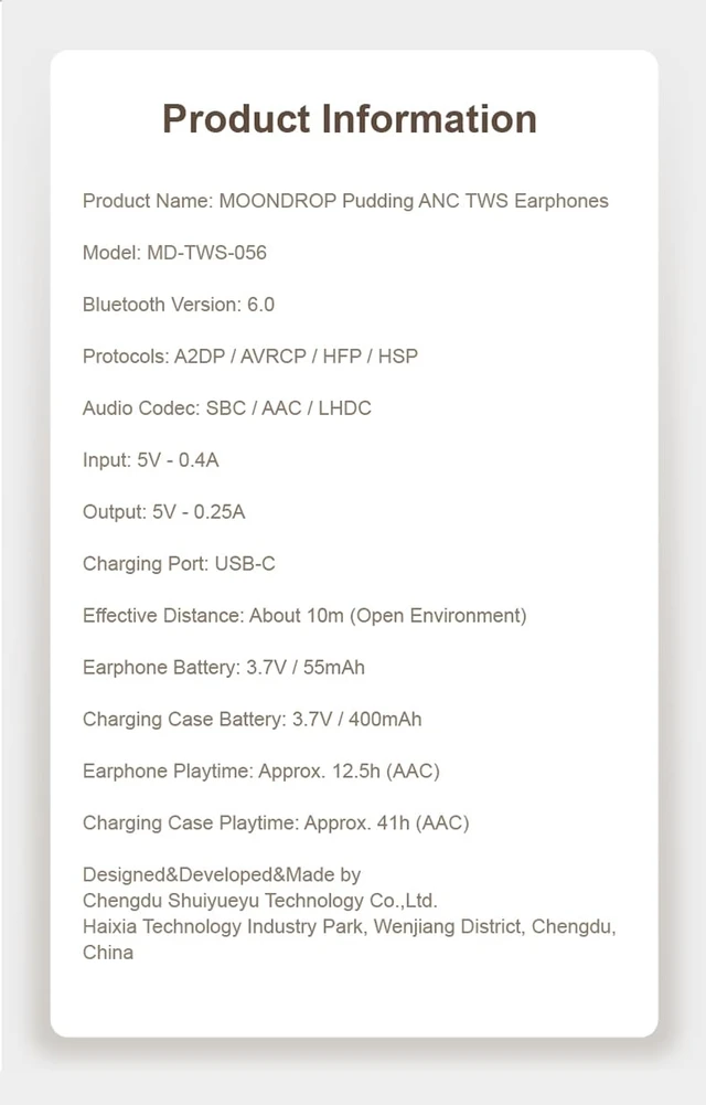 Alt view image 5 of 7 - Pudding TWS Earphone True Wireless Stereo ANC AI ENC LHDC-V 10mm Dynamic Driver Interactive DSP Bluetooth 6.0 Music Game Dual Mode (White)
