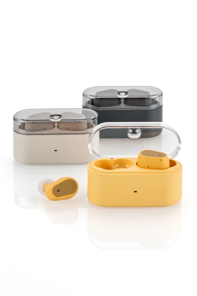 Alt view image 2 of 7 - Pudding TWS Earphone True Wireless Stereo ANC AI ENC LHDC-V 10mm Dynamic Driver Interactive DSP Bluetooth 6.0 Music Game Dual Mode (Yellow)