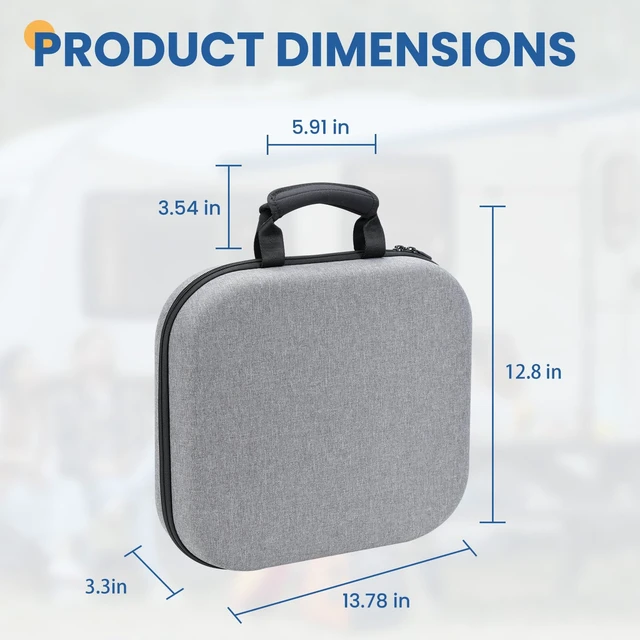 Alt view image 4 of 7 - Starlink Mini Carry Case - Protective Waterproof Storage Bag Pouch for SpaceX Starlink Mini Dish, Travel-Friendly Design with Handle, Perfect for RV, Van, Camping & Outdoor Use