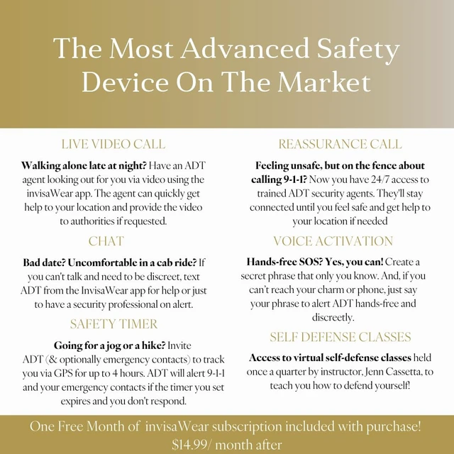 Alt view image 2 of 7 - Smart Jewelry - Personal Safety Device - Necklace