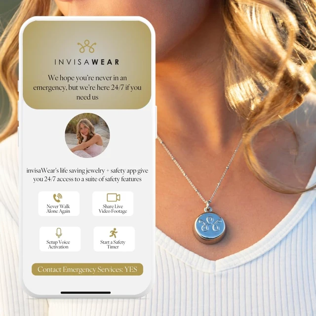 Alt view image 4 of 7 - Smart Jewelry - Personal Safety Device - Necklace