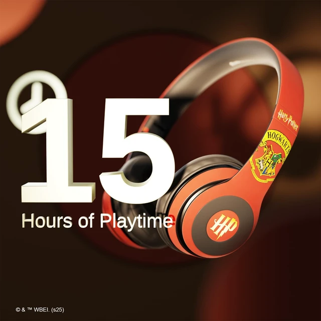 Alt view image 2 of 7 - Harry Potter Gryffindor Bluetooth Headphones with Built in Mic Officially Licensed Wireless Headphones, Foldable Headset Harry Potter Gifts for Women, Men, Teens, Kids & All Fans of Gryffindor