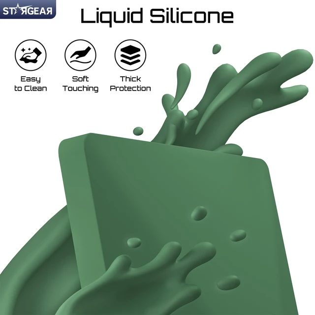 Alt view image 4 of 7 - for Starlink Mini Case, Mini Protective Cover Liquid Silicone Case Starlink Mini Satellite Dish Accessories, Portable Protective Cover Shell for Starlink with Black Sticker, Green