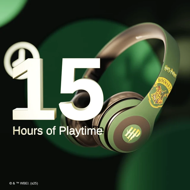 Alt view image 2 of 7 - Harry Potter Slytherin Bluetooth Headphones with Built in Mic Officially Licensed Wireless Headphones, Foldable Headset Harry Potter Gifts for Women, Men, Teens, Kids & All Fans of Slytherin