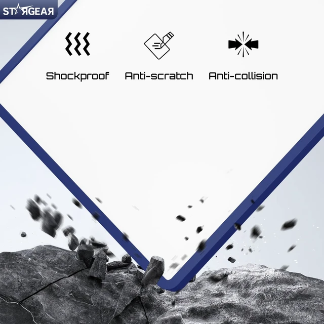 Alt view image 3 of 7 - for Starlink Mini Case, Mini Protective Cover Liquid Silicone Case Starlink Mini Satellite Dish Accessories, Portable Protective Cover Shell for Starlink with Black Sticker, Navy Blue