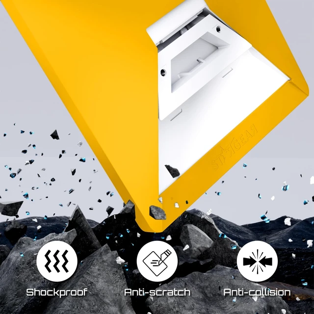 Alt view image 5 of 7 - for Starlink Mini Case, Starlink Mini Shockproof Protective Cover Liquid Silicone Case for Starlink Satellite Dish, Portable Protective Cover with Black Sticker, Safety Yellow