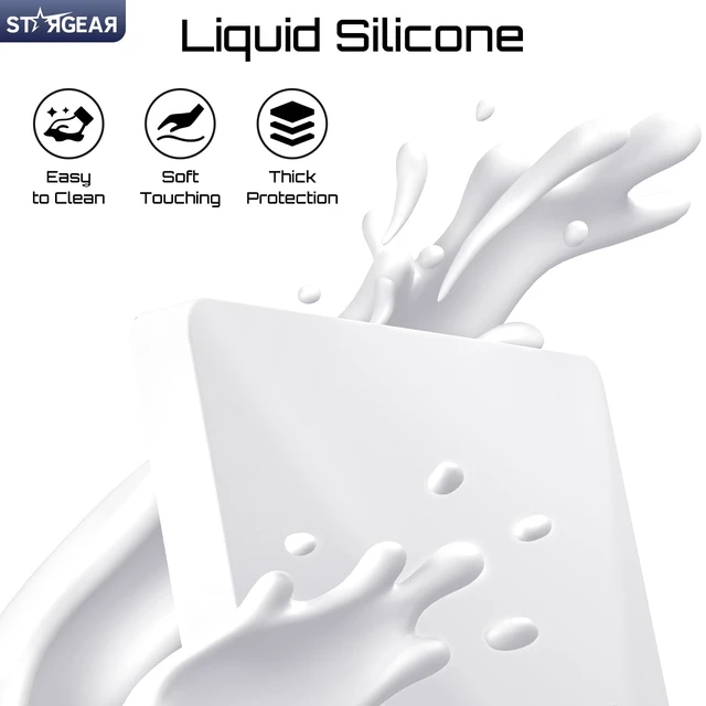 Alt view image 3 of 7 - for Starlink Mini Case, Mini Protective Cover Liquid Silicone Case Starlink Mini Satellite Dish Accessories, Portable Protective Cover Shell for Starlink with Black Sticker, White