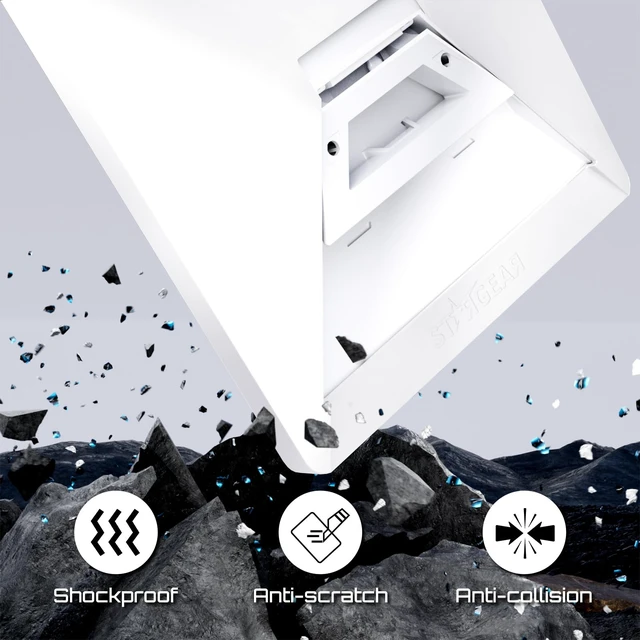Alt view image 5 of 7 - for Starlink Mini Case, Mini Protective Cover Liquid Silicone Case Starlink Mini Satellite Dish Accessories, Portable Protective Cover Shell for Starlink with Black Sticker, White