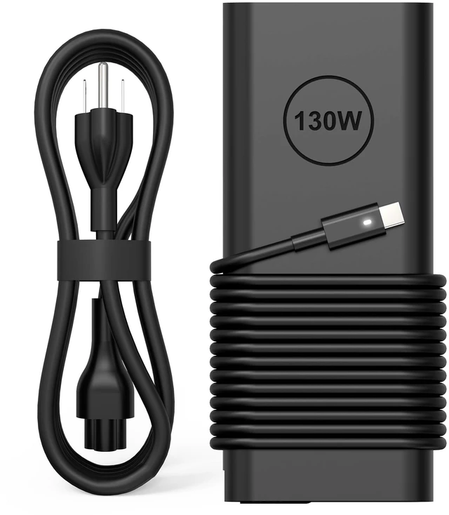 Main image of 130W USB C Laptop Charger AC Adapter Compatible with Dell XPS 15 17 2in1 9575 9500 9700,Latitude 7410 7310 7210 7480,Precision 5530 2in1 5550 5750 3560,DA130PM170 Power Cord Supply