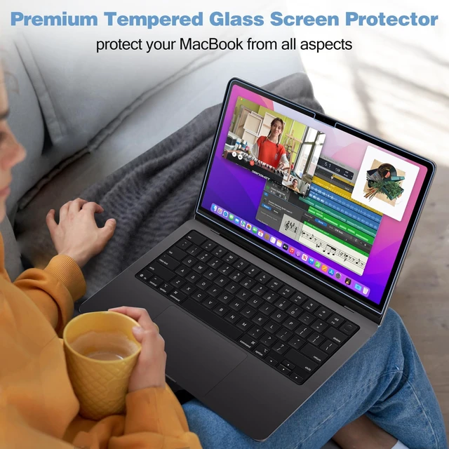 Alt view image 6 of 7 - 2 Pack Screen Protector for 16" MacBook Pro 2026-2021 9H HD Clear Tempered Glass Anti-Scratch Bubble-Free Film Guard Screen Protector for MacBook Pro 16 Inch 2026-2021 M5-M1