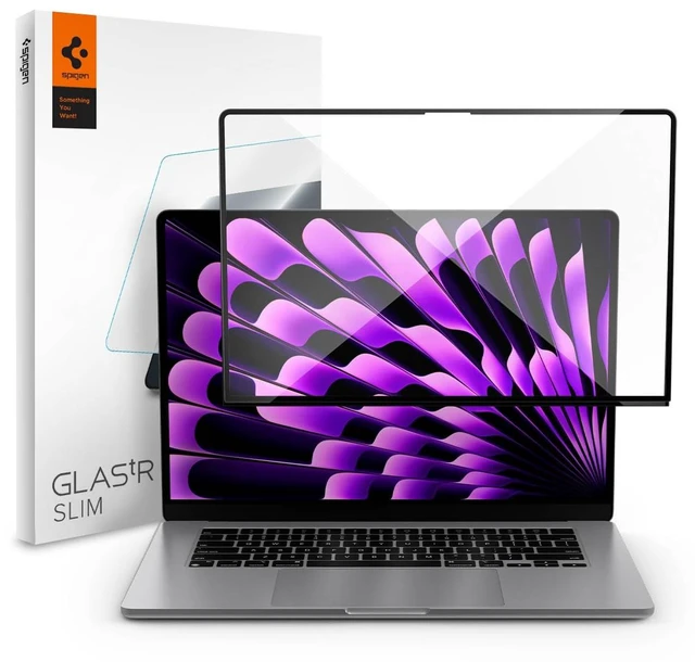 Main image of GlasTR Slim Screen Protector for MacBook Air 15" M2-M5 (2022-2026) 9H+ Tempered glass, Scratch resistance, GlasTR Slim, Lab-tested 100% clarity, Precise cutout, Case-friendly, 1Pack