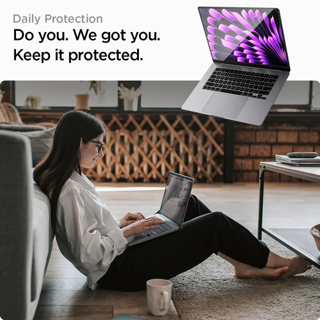 Alt view image 3 of 7 - GlasTR Slim Screen Protector for MacBook Air 15" M2-M5 (2022-2026) 9H+ Tempered glass, Scratch resistance, GlasTR Slim, Lab-tested 100% clarity, Precise cutout, Case-friendly, 1Pack