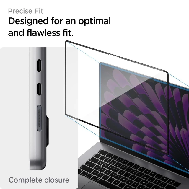 Alt view image 6 of 7 - GlasTR Slim Screen Protector for MacBook Air 15" M2-M5 (2022-2026) 9H+ Tempered glass, Scratch resistance, GlasTR Slim, Lab-tested 100% clarity, Precise cutout, Case-friendly, 1Pack