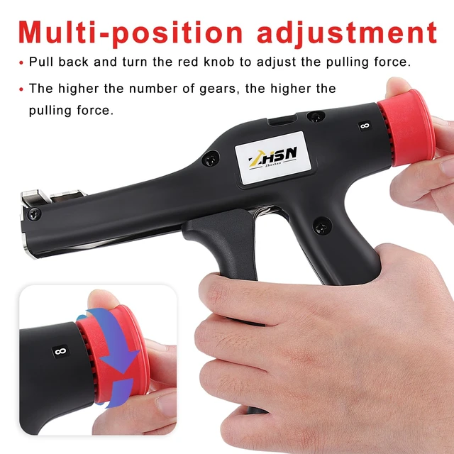 Alt view image 4 of 7 - Cable Tie Tool: Fasten and Cut Cables with Ease - Fits 2.8mm~12mm Nylon Ties
