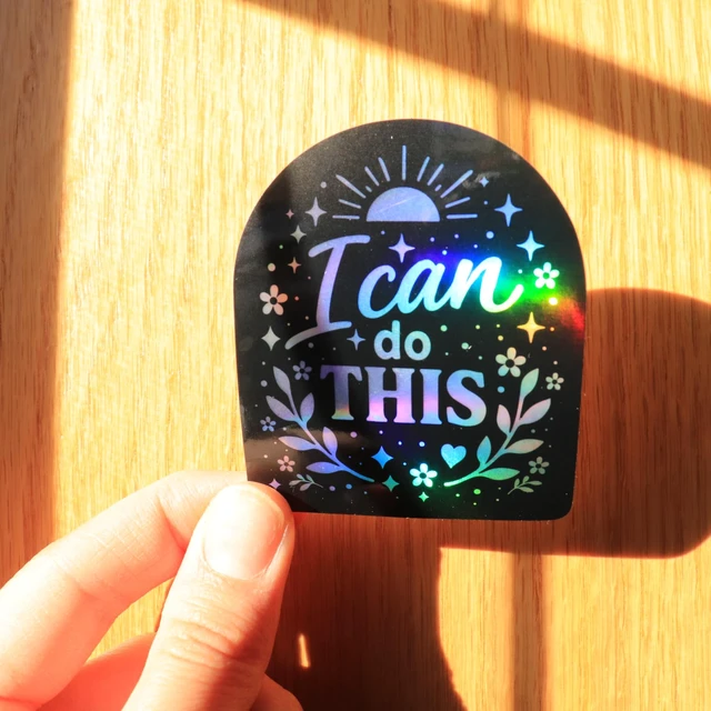 Alt view image 7 of 7 - 200 PCS Holographic Positive Affirmation Stickers - to The Stars Who Listen By - Lumina Series- Neon Inspirational Boost Stress Relief Sticker for Journaling & Laptop, Phone, Water Bottle