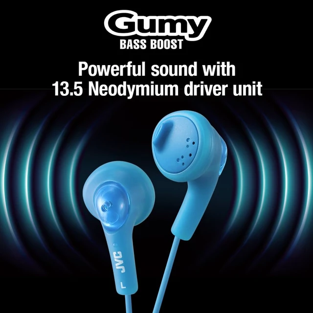 Alt view image 4 of 6 - Basic Gumy Earbuds Blue, Model Number: HA-F160-A, 3