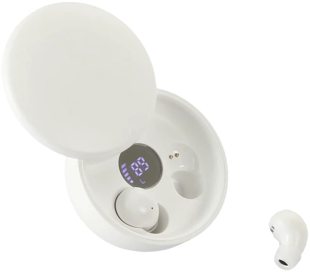 Main image of Mini Invisible Bluetooth Earbuds, Wireless for Small Ears (White) SK26 tiny hidden ear buds with premium sound quality, one-step auto pairing, lightweight low-profile fit for all-day wear