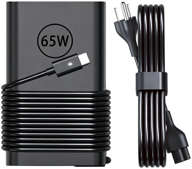 Main image of 65W USB-C Laptop Charger Compatible with Dell Latitude 5520 5420 5540 7420 AC Power Adapter for XPS 13 9305 9310 9320, Inspiron 14 7400 7620 2-in-1, Chromebook 3100, P/N: LA65NM170 HA65NM170 DA65NM170