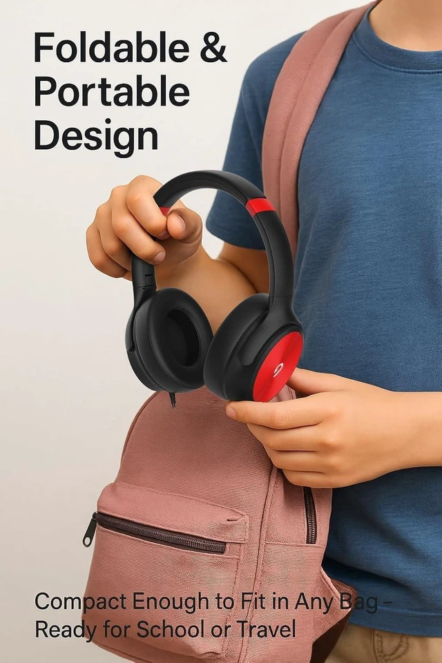 Alt view image 7 of 7 - USB C Wired Over-Ear Headphones with Mic, Hi-Fi Stereo Sound, Noise-Isolating Ear Cups, Comfortable Fit for iPhone15/16, Samsung Galaxy S24/S23, Type-C Phones & Tablets (White)