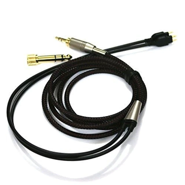 Alt view image 2 of 6 - Replacement Audio Upgrade Cable Compatible with Sennheiser HD650, HD600, HD580, HD58X, HD660S, HD660S2, Massdrop HD6XX Headphones 1.5meters/4.9feet