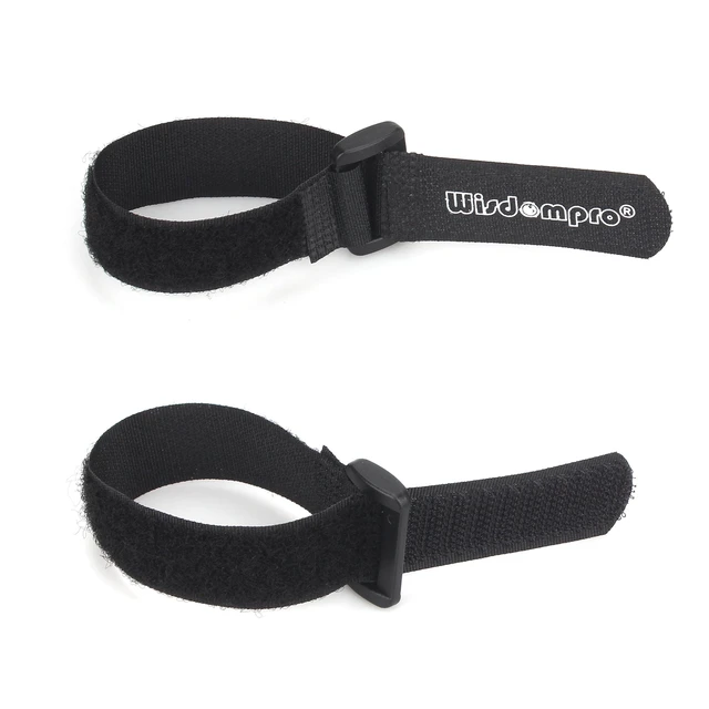 Alt view image 2 of 7 - 20 Pack 0.8 x 8 In Small Hook and Loop Tie Down Straps Heavy Duty Durable Nylon, Reusable, Black, Functional Adjustable Fastening Cinch Strap Cable Cord for Home, Office, Workspace, Outdoor
